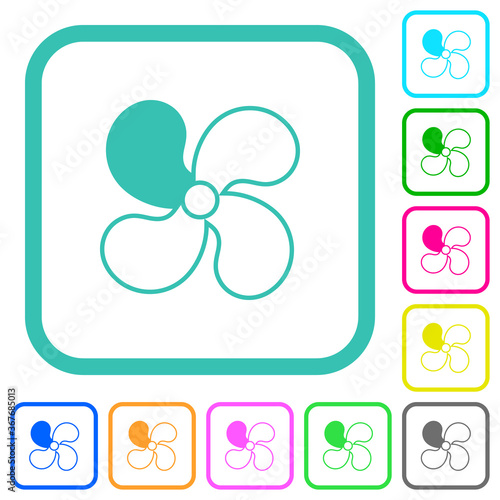 Car fan level 1 vivid colored flat icons
