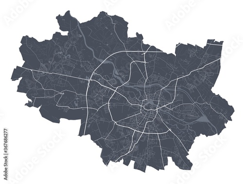 Canvas Print Wroclaw map