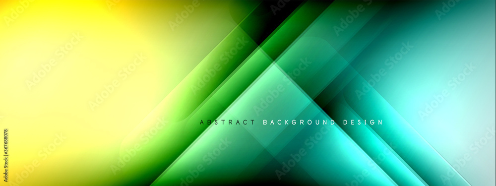 Motion concept neon shiny lines on liquid color gradients abstract backgrounds. Dynamic shadows and lights templates for text