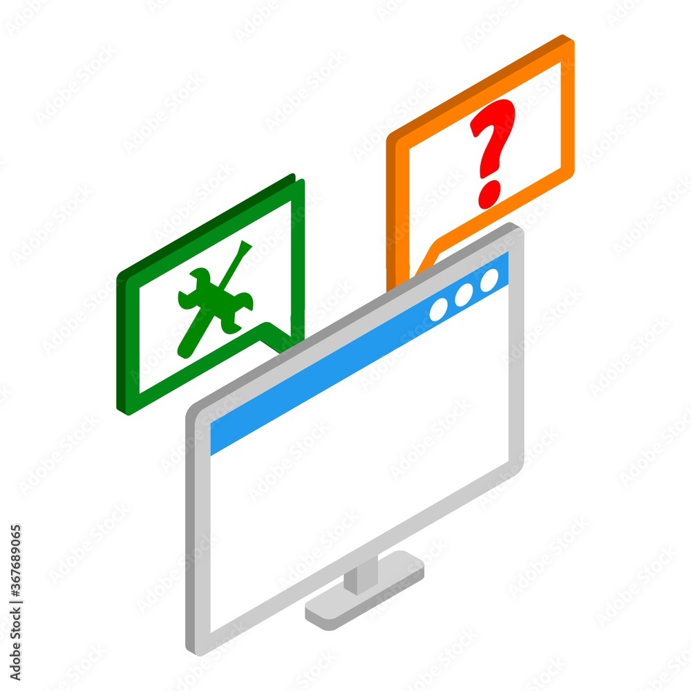 Technical support icon. Isometric illustration of technical support vector icon for web Technical support icon. Isometric illustration of technical support vector icon for web