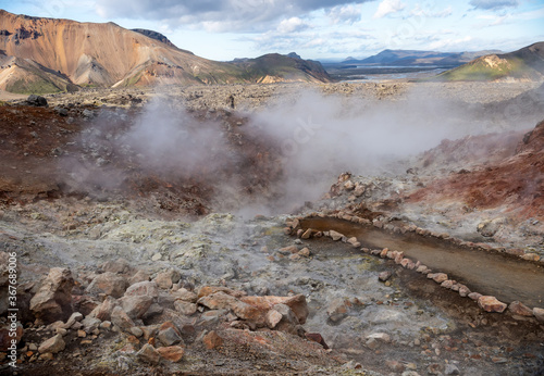 Volcanic mountains of Landmannalaugar in Fjallabak Nature Reserve. Iceland