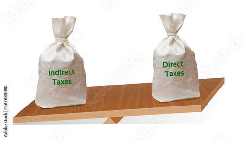 Billede på lærred Balance between direct and indirect taxes