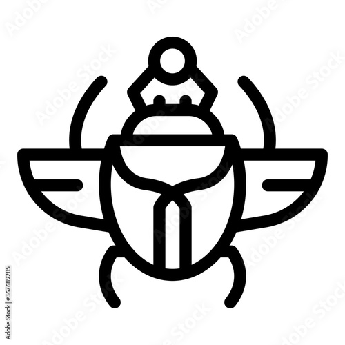 Scarab beetle africa icon. Outline scarab beetle africa vector icon for web design isolated on white background