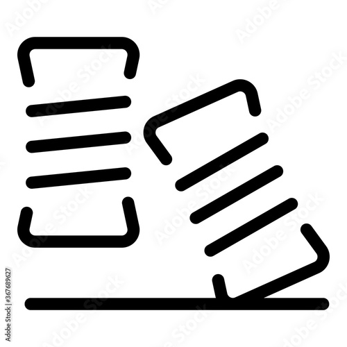 Cotton coil icon. Outline cotton coil vector icon for web design isolated on white background