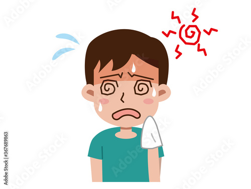 熱中症イラスト　男
