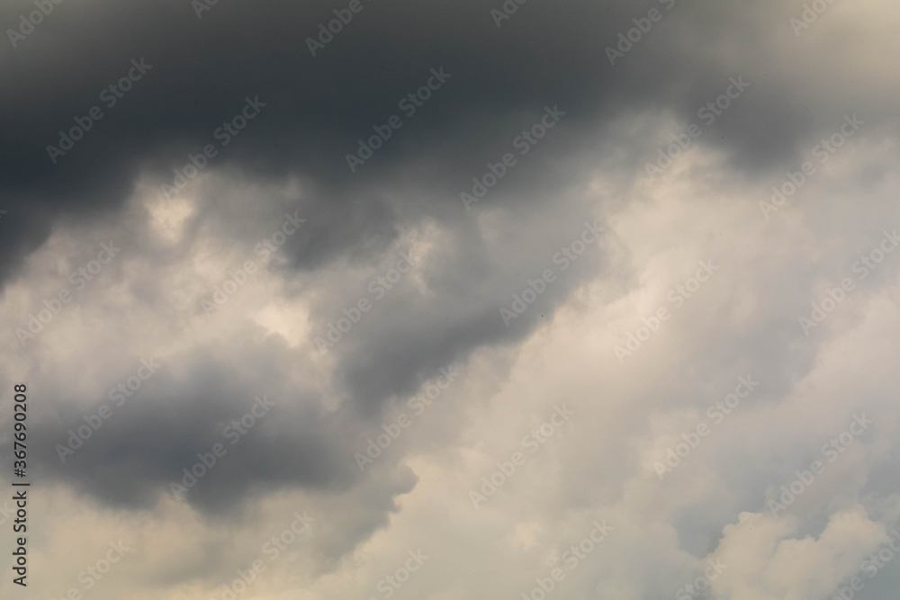Cloudy before a thunderstorm. Dark clouds, Sky background