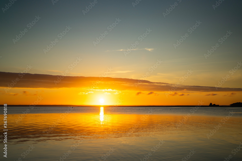 sunrise at lake Müritz