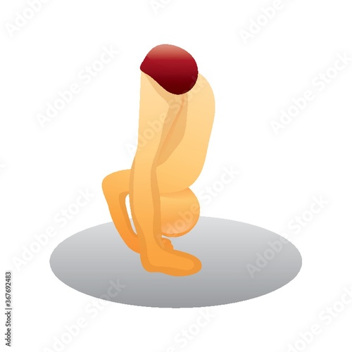 man practicing yoga