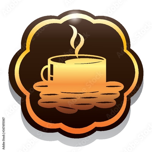 hot coffee with beans