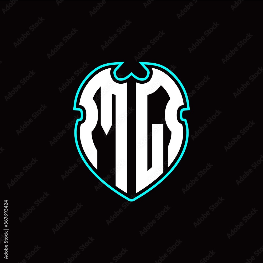 M Q Initial logo design with a shield shape M Q Initial logo design with a shield shape