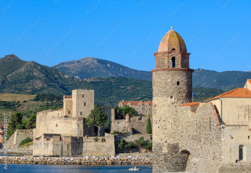 Landscape of Collioure, Occitanie, France Landscape of Collioure, Occitanie, France