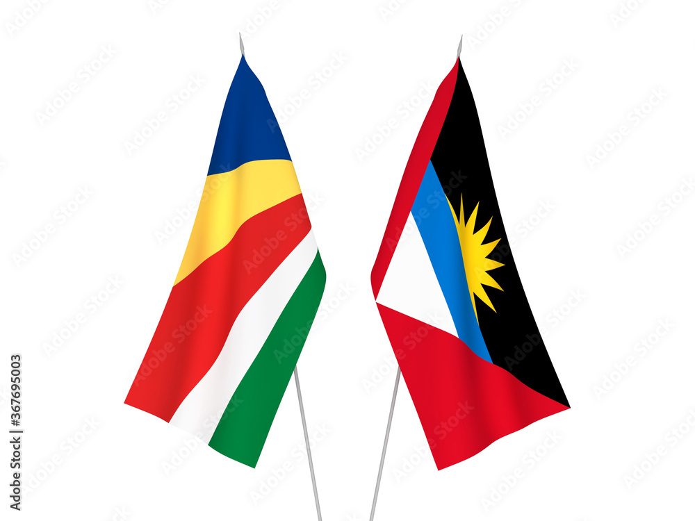 Seychelles and Antigua and Barbuda flags