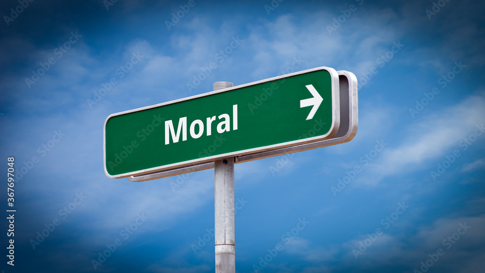Fototapeta premium Street Sign to Moral