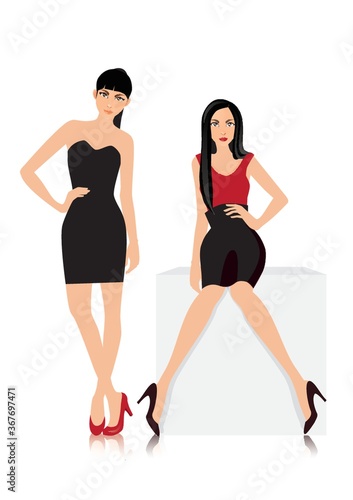 stylish girls posing