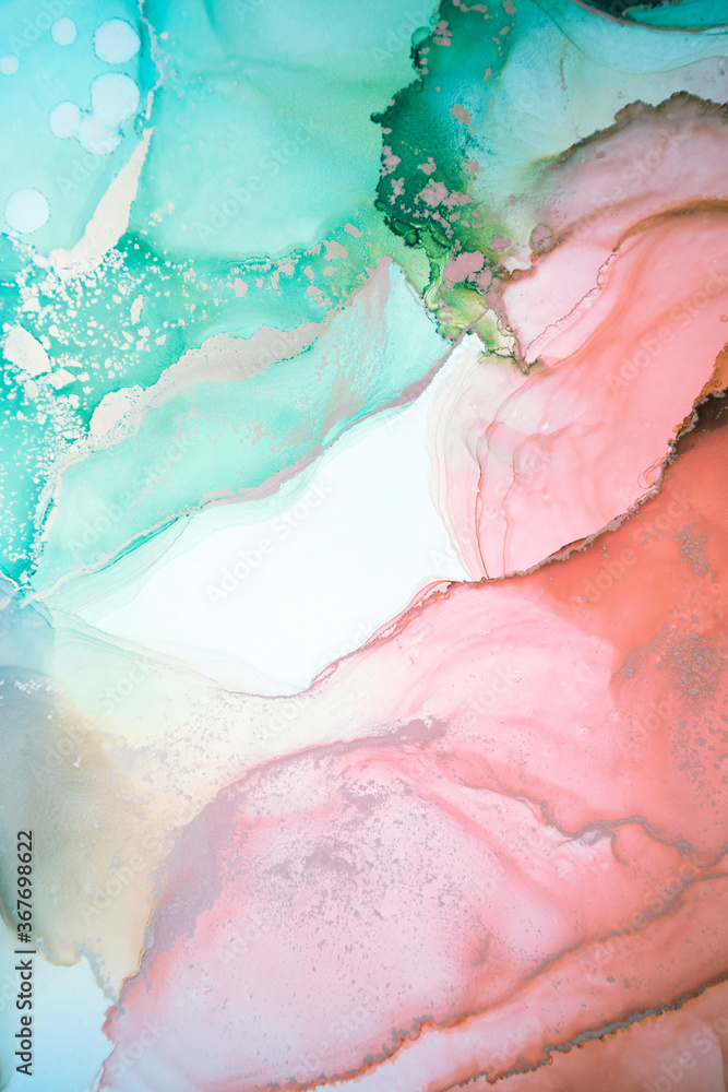 Fototapeta premium The picture is painted in alcohol ink. Abstract painting, can be used as a trendy background for wallpapers, posters, cards, invitations, websites.