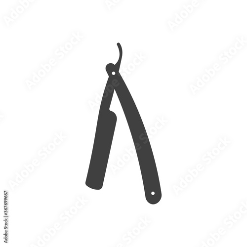 Straight Razor icon vector logo