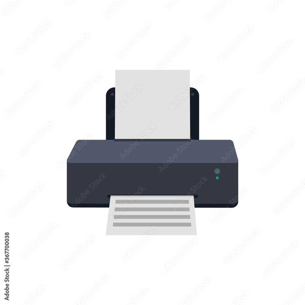 Printer design element for illustration. Flat icon. Printer design element for illustration. Flat icon.