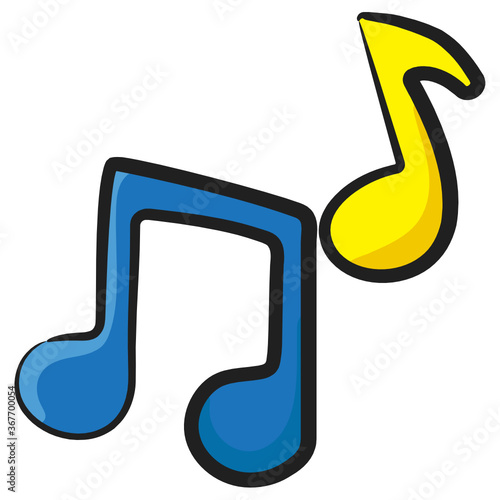 
Music notes, song, melody or tune icon for musical apps and websites
