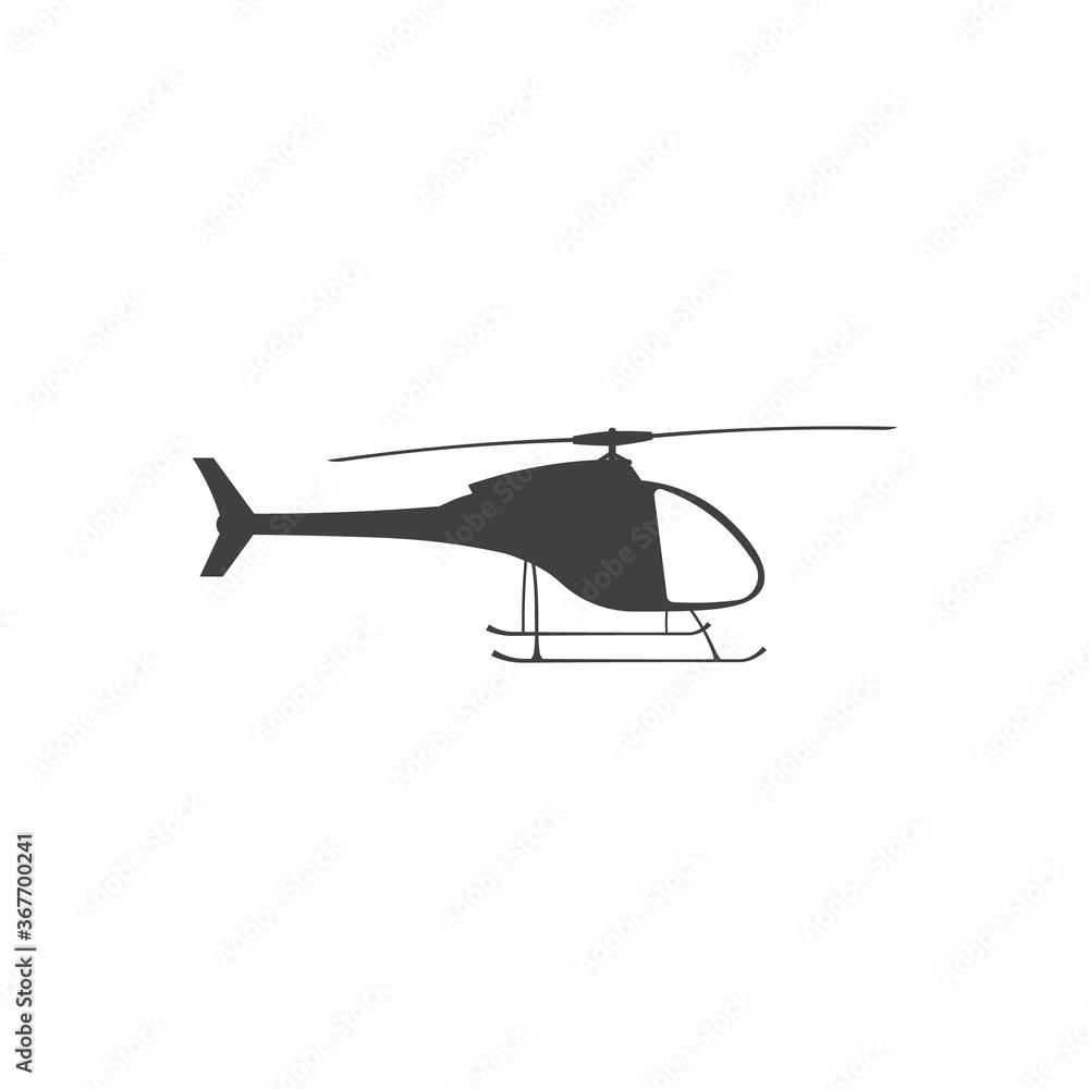 Helicopter symbol vector sign isolated on white background. Helicopter symbol vector sign isolated on white background.