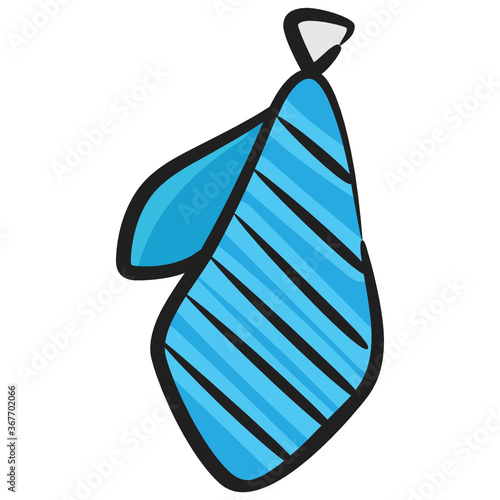 
Fashion necktie vector, long piece of cloth that knotted around the neck 
