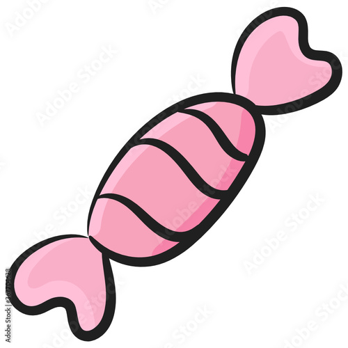 

Sweet dessert candy icon in hand drawn vector style 
