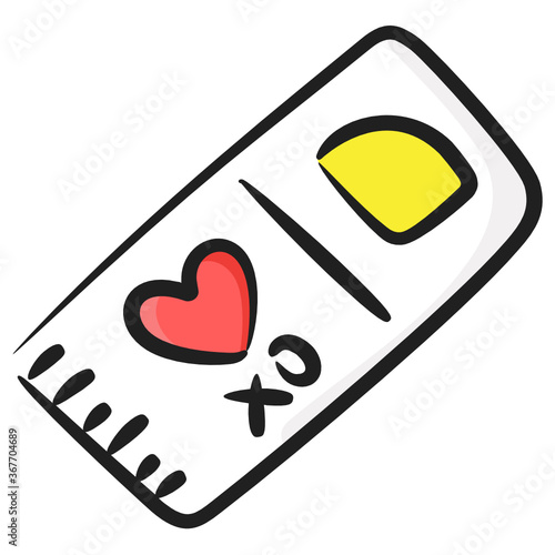
A ticket icon in modern flat style 
