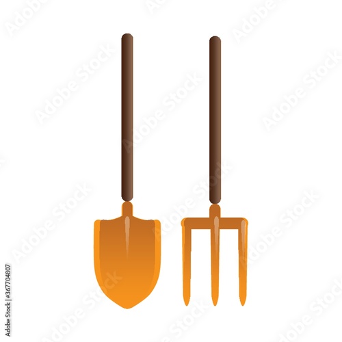 shovel and fork