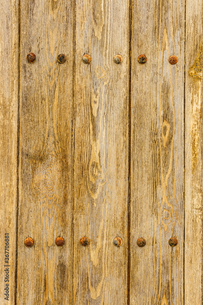 Old wooden background with rusty screws Old wooden background with rusty screws