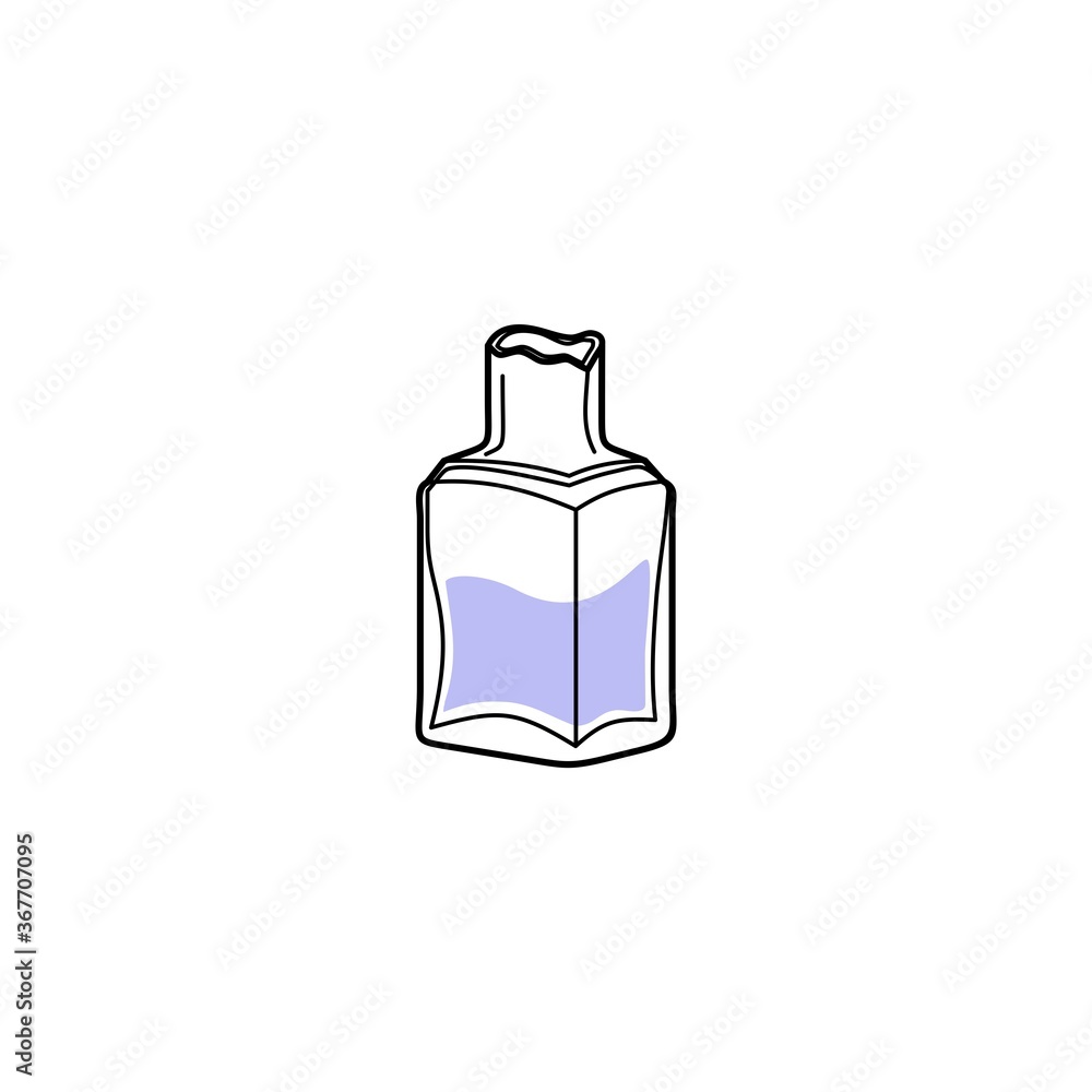Vector bottle icon. Design element for essential oils, perfume, eco products, cosmetics and other uses. Vector illustration. Vector bottle icon. Design element for essential oils, perfume, eco products, cosmetics and other uses. Vector illustration.