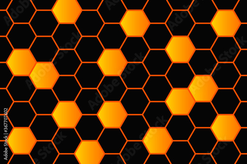 Fototapeta Naklejka Na Ścianę i Meble -  Vector abstract 3d hexagon. Background hexagon element. Vector graphics