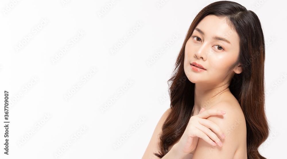 Obraz premium Beauty asian women portrait face with skin care healthy and skin.