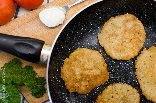 Homemade potato fritters