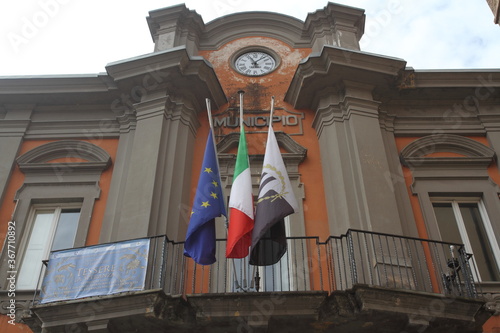 Sora, Italy - July 22, 2017: The municipal building of the city