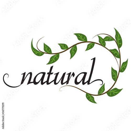 go green concept with natural word