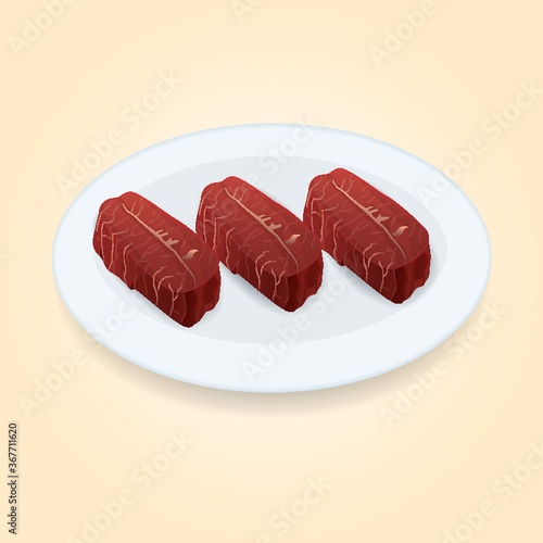raw beef steak
