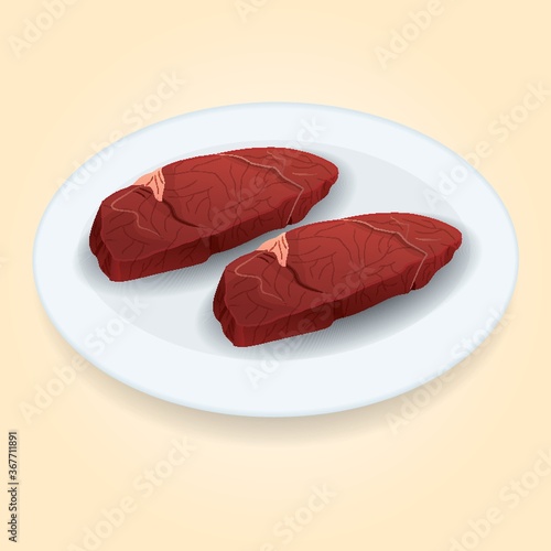 raw beef steak