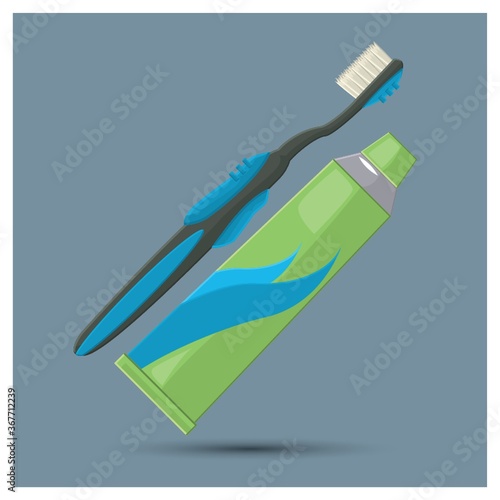 toothbrush with toothpaste