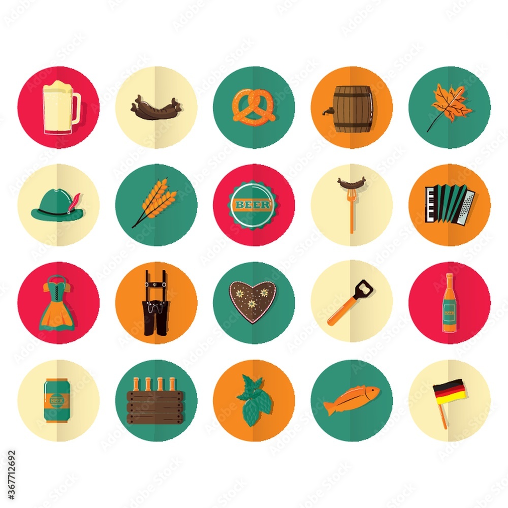oktoberfest icons oktoberfest icons
