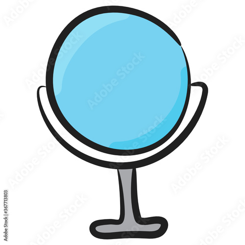 
Hand drawn vector design of mirror icon.
