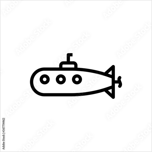 Submarine Icon, Under Water Watercraft, Transport Vehicle