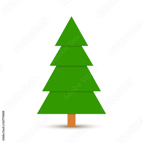 Abstract geometric coniferous tree isolated on a white background. EPS10 vector file