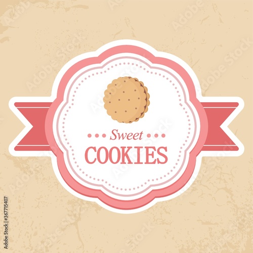 sweet cookies label
