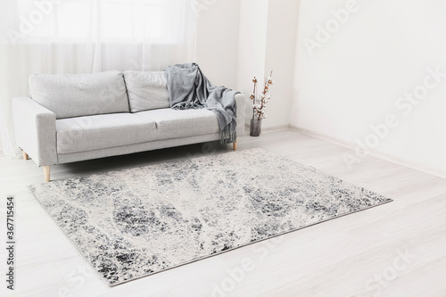 Obraz na plátně Interior of modern room with soft carpet