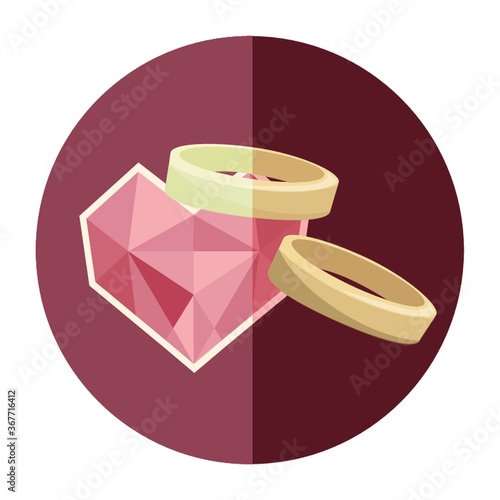 heart with rings