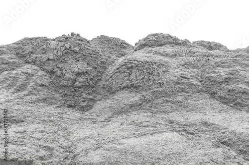 Cuadro en lienzo Tas de sable sur fond blanc