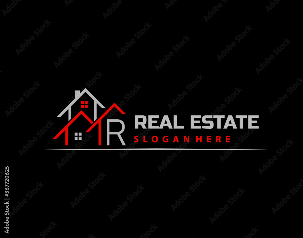 R Letter Logo. Simple House, Real Estate Architecture Construction Icon Design. R Letter Logo. Simple House, Real Estate Architecture Construction Icon Design.