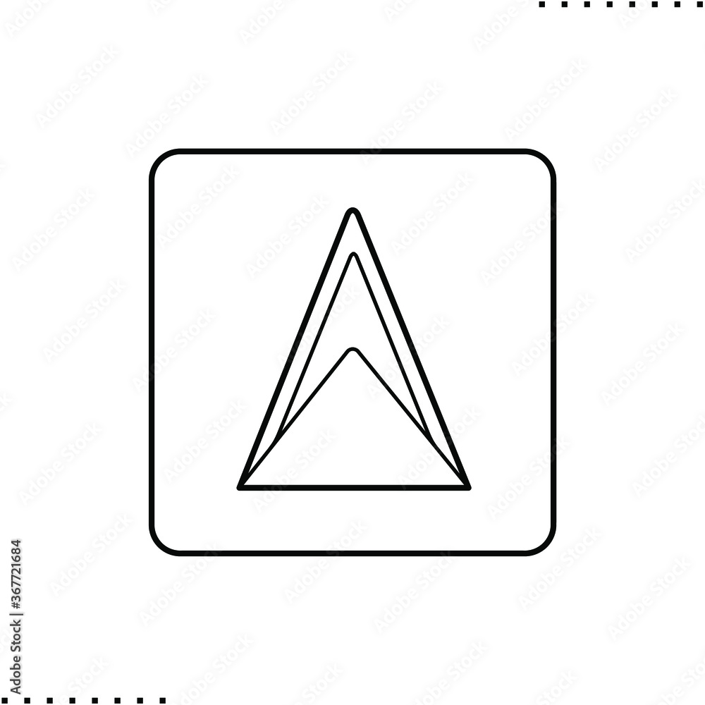 Saint Lucia square flag vector icon in outlines Saint Lucia square flag vector icon in outlines