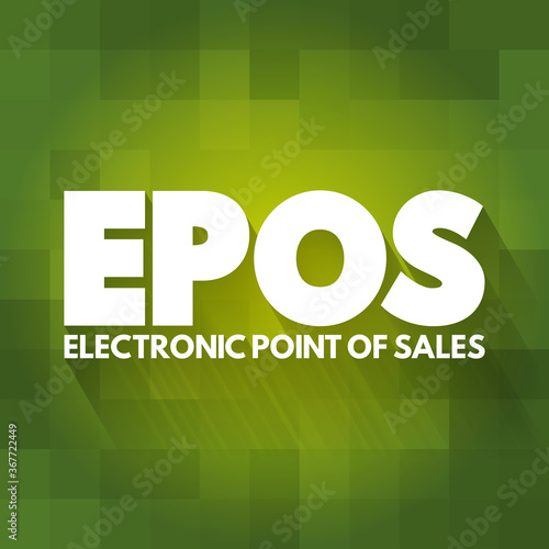 EPOS - Electronic Point of Sales acronym, business concept background