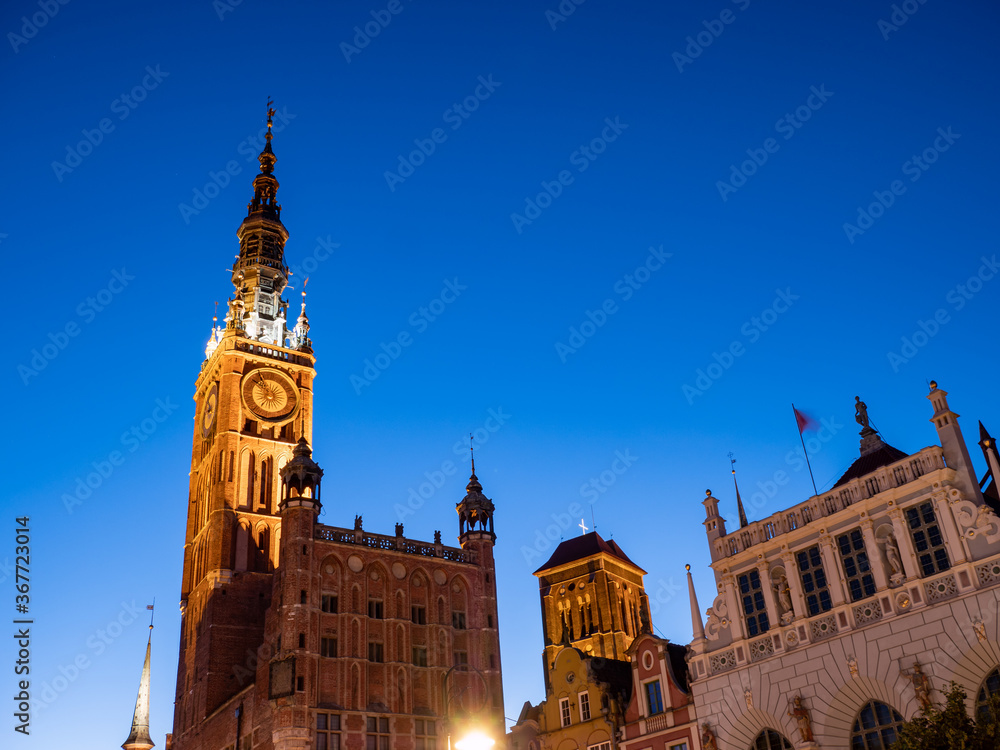 old town hall gdansk church in poland