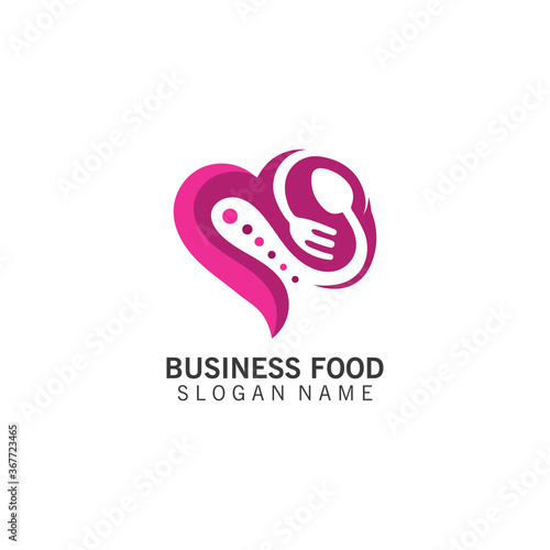 Love food logo and cutlery inspiration for business design